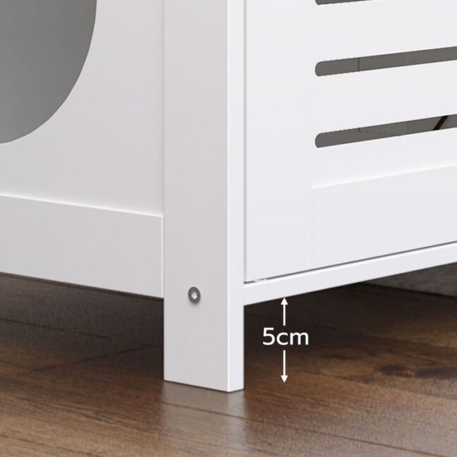 Stílusos fehér cicaház/alomdoboz