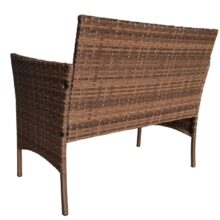 Rattan bútorkészlet MADERA – barna/szürke párnák