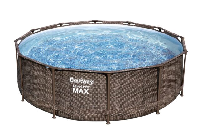 Rattan hatású fémvázas medence szett Pro Max 366x100cm 22in1
