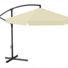 Kerti napernyő védőhuzattal és LED világítással BANANA – bézs