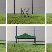 Összecsukható kerti pavilon – zöld