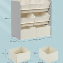 Tárolórendszer gyerekeknek – szürke, bézs