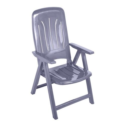 Műanyag napozó szék – szürke