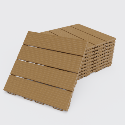 Műanyag terasz burkoló – kapucsínó (1 csomag/8db = 0,72 m2)