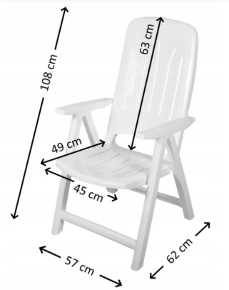 Műanyag napozó szék 3+1 ingyen – zöld