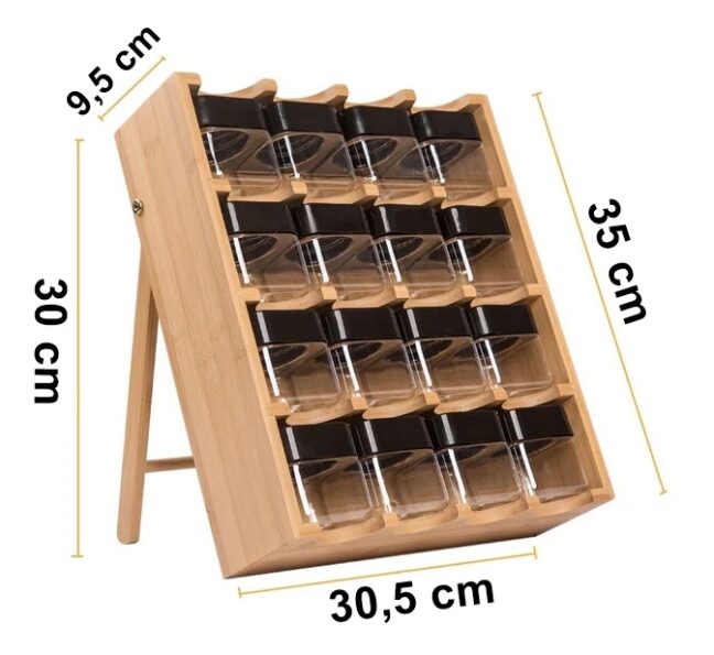 LADER bambusz fűszertartó állvány