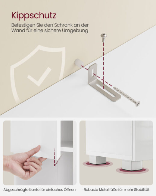 Fürdőszobai szekrény – fehér magasfényű