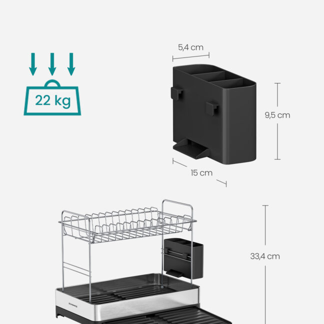 Edényszárító két szintes – szürke