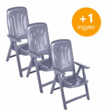 Műanyag napozó szék 3+1 ingyen – szürke