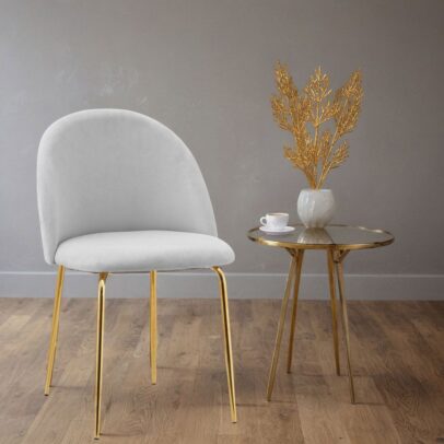 Bársonyszék Fargo Gold Velvet szürke