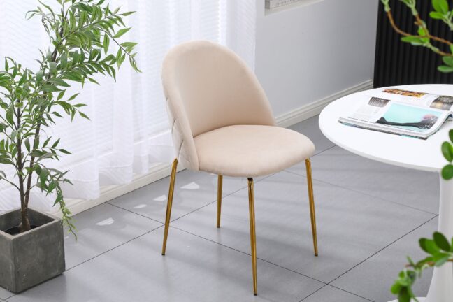 Bársonyszék Fargo Gold Velvet bézs