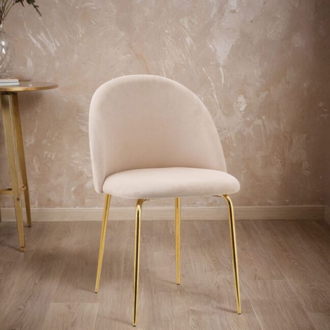 Bársonyszék Fargo Gold Velvet bézs