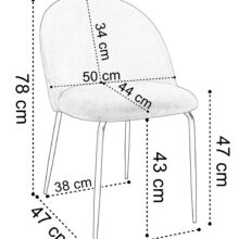 Bársonyszék Fargo Gold Velvet bézs