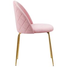 Bársonyszék Fargo Gold Velvet rózsaszín