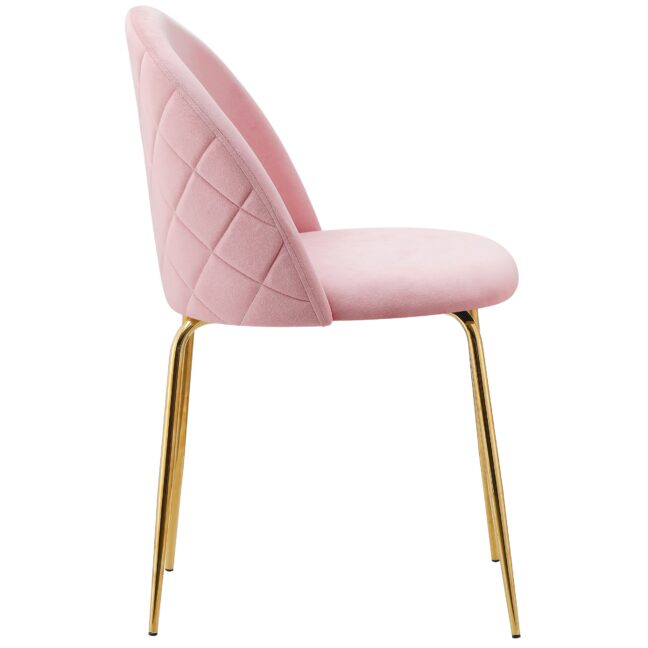Bársonyszék Fargo Gold Velvet rózsaszín