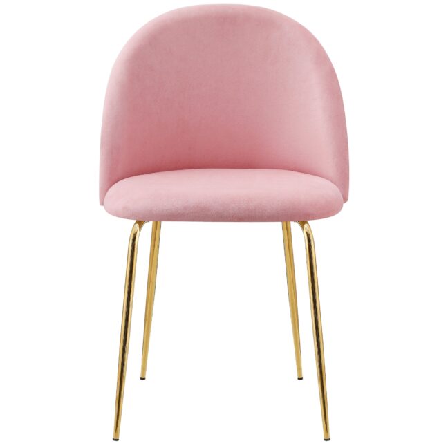 Bársonyszék Fargo Gold Velvet rózsaszín