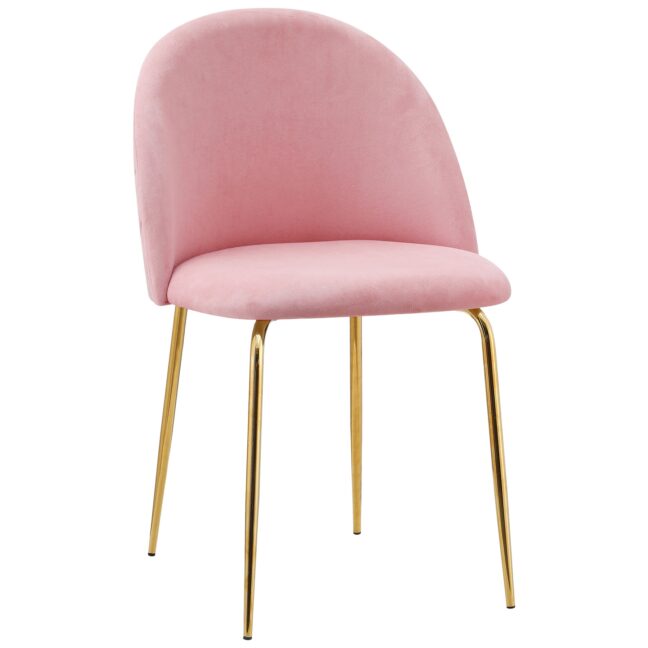 Bársonyszék Fargo Gold Velvet rózsaszín