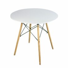 Skandináv stílusú kerek étkező asztal 80cm – fehér
