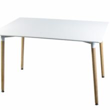 Skandináv stílusú téglalap alakú étkező asztal – fehér