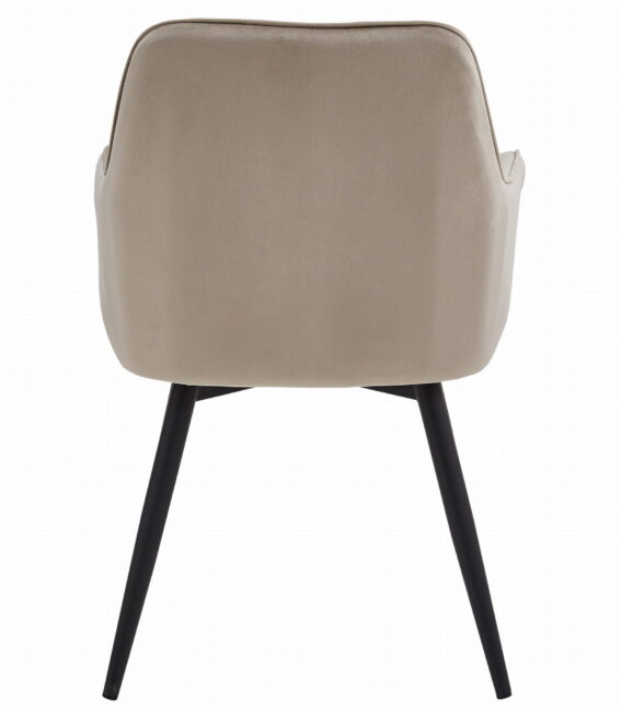 Étkezőszék NANA360 – bézs bársony/fekete lábak