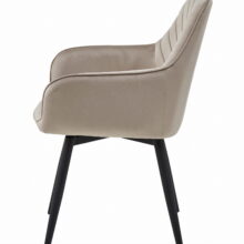 Étkezőszék NANA360 – bézs bársony/fekete lábak