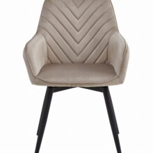 Étkezőszék NANA360 – bézs bársony/fekete lábak