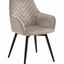 Étkezőszék NANA360 – bézs bársony/fekete lábak