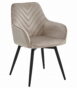 Étkezőszék NANA360 - bézs bársony/fekete lábak