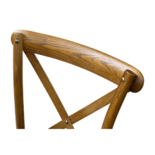 Fa esküvői szék CROSS-BACK WOOD – barna