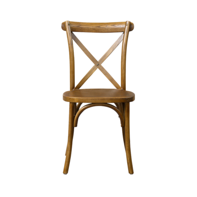 Fa esküvői szék CROSS-BACK WOOD – barna