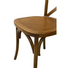 Fa esküvői szék CROSS-BACK WOOD – barna
