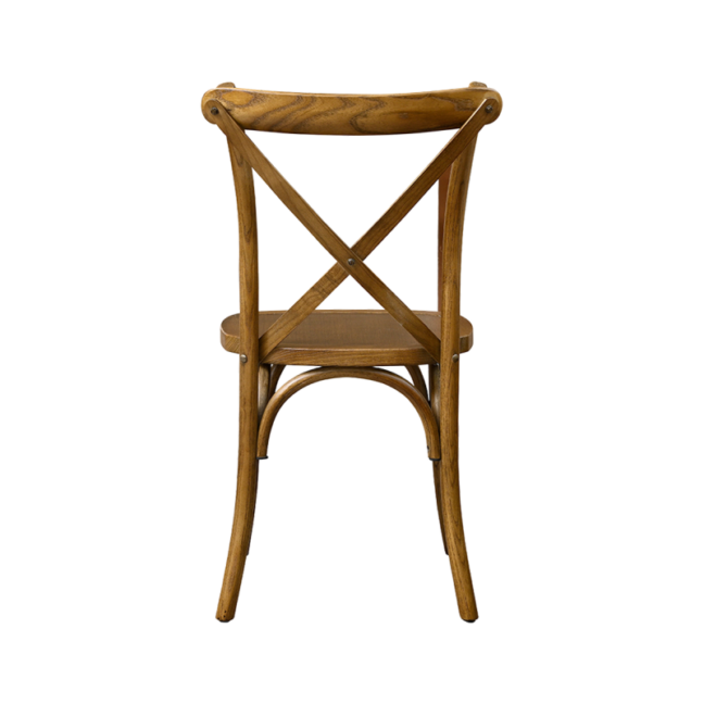 Fa esküvői szék CROSS-BACK WOOD – barna