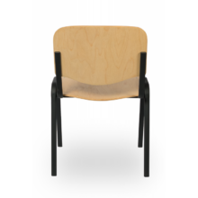 Konferenciaszék ISO WOOD – natúr/fekete lábak