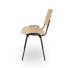 Konferenciaszék ISO WOOD – natúr/fekete lábak