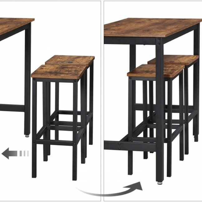 Rusztikus szett – asztal 2 székkel
