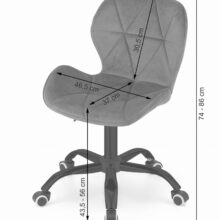 Műbőr irodai szék Noto – szürke/fekete