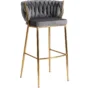 Bárszék FLORES  szürke bársony/ arany lábak