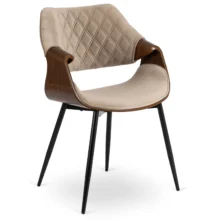 DAKOTA étkezőszék bézs bársony/dió