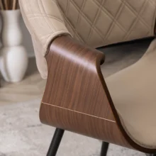 DAKOTA étkezőszék bézs bársony/dió