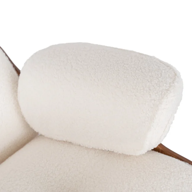 PALERMO pihenőfotel lábtartóval, fehér