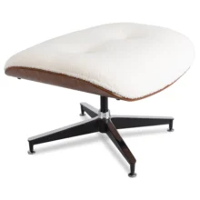 PALERMO pihenőfotel lábtartóval, fehér