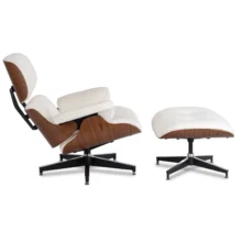 PALERMO pihenőfotel lábtartóval, fehér