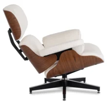 PALERMO pihenőfotel lábtartóval, fehér