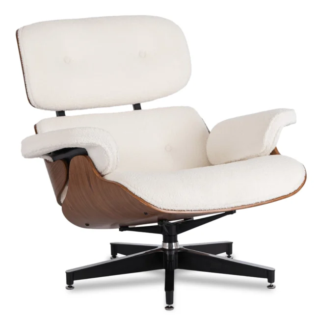 PALERMO pihenőfotel lábtartóval, fehér