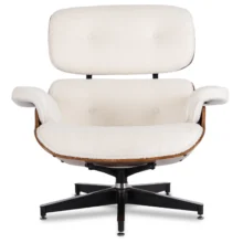 PALERMO pihenőfotel lábtartóval, fehér