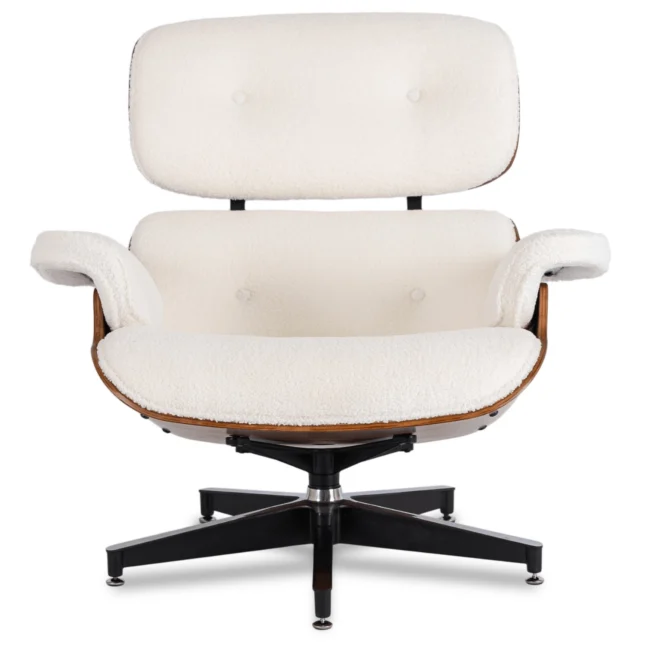 PALERMO pihenőfotel lábtartóval, fehér