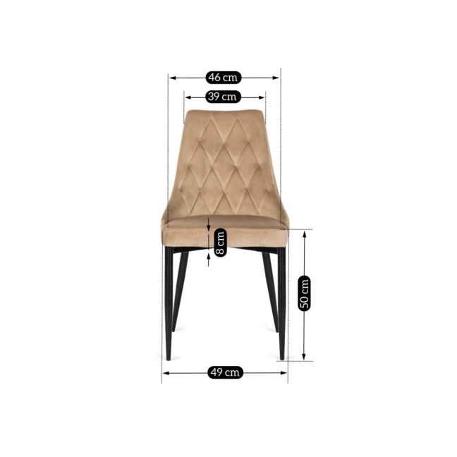 Kárpitozott étkezőszék Cork, bézs