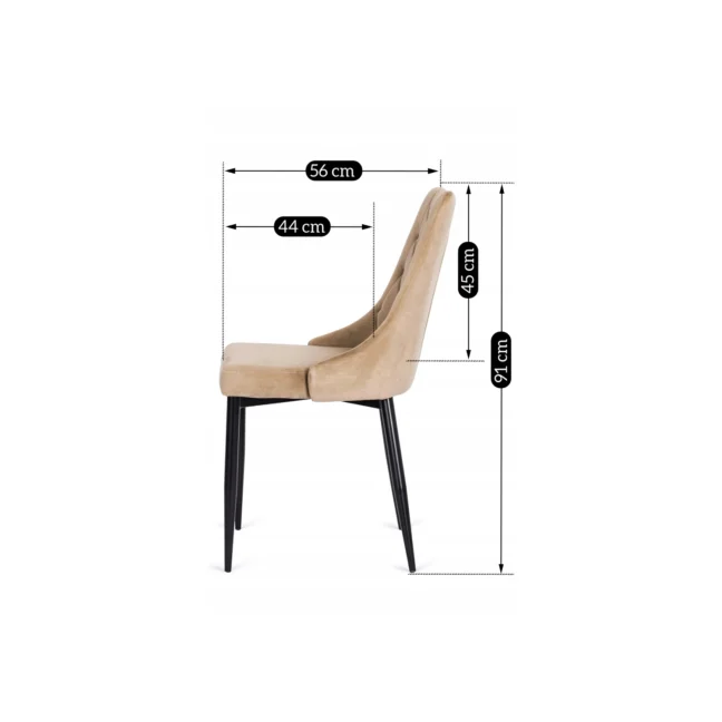 Kárpitozott étkezőszék Cork, bézs