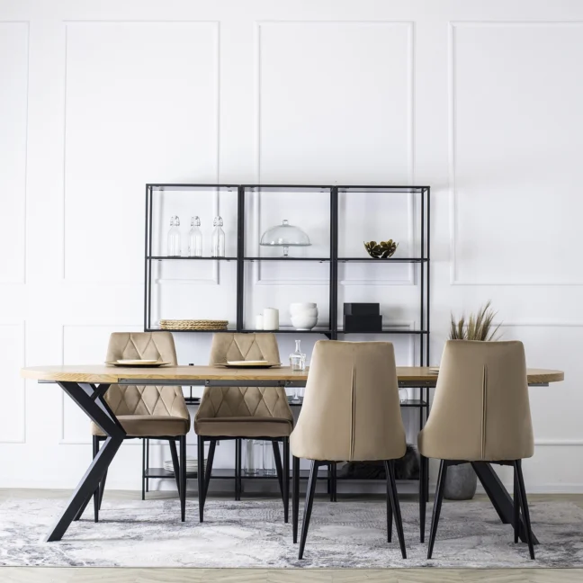 Kárpitozott étkezőszék Cork, bézs