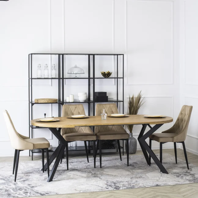 Kárpitozott étkezőszék Cork, bézs